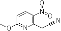 structure of CAS# 111795-99-4, 6-Methoxy-3-nitro-2-pyridineacetonitrile;(6-Methoxy-3-nitropyridin-2-yl)acetonitrile