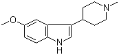 结构式 CAS# 111963-87-2, 5-甲氧基-3-(1-甲基-4-哌啶基)吲哚