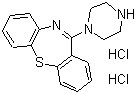 结构式 CAS# 111974-74-4, 11-哌嗪-二苯并[b,f][1,4]硫氮杂卓盐酸盐