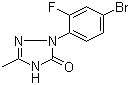 2-(4-Bromo-2-fluorophenyl)-1,2-dihydro-5-methyl-3H-1,2,4-triazol-3-one molecular structure (CAS 111992-09-7)
