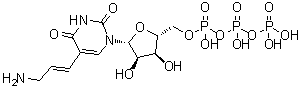 5-(3-Aminoallyl)uridine 5'-triphosphate molecular structure (CAS 112131-73-4)