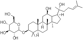 20(R)-人参皂苷 Rh2分子结构 (CAS 112246-15-8)