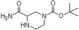 4-(tert-Butoxycarbonyl)piperazine-2-carboxamide molecular structure (CAS 112257-24-6)