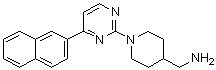 1-[4-(2-Naphthalenyl)-2-pyrimidinyl]-4-piperidinemethanamine molecular structure (CAS 1123231-07-1)