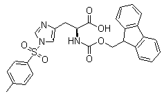 N-[(9H-Fluoren-9-ylmethoxy)carbonyl]-1-[(4-methylphenyl)sulfonyl]-L-histidine molecular structure (CAS 112380-10-6)