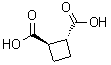 反式-1,2-环丁烷二甲酸分子结构 (CAS 1124-13-6)