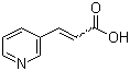 结构式 CAS# 1126-74-5, 3-(3-吡啶)丙烯酸