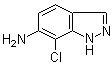 结构式 CAS# 112635-08-2, 6-氨基-7-氯吲唑