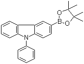 结构式 CAS# 1126522-69-7, 9-苯基-9H-咔唑-3-硼酸嚬哪醇酯