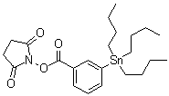 1-[[3-(Tributylstannyl)benzoyl]oxy]-2,5-pyrrolidinedione molecular structure (CAS 112725-22-1)