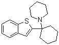 N-[1-(2-Benzo[b]thiophenyl)cyclohexyl]piperidine molecular structure (CAS 112726-66-6)