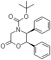 tert-Butyl (2R,3S)-(-)-6-oxo-2,3-diphenyl-4-morpholinecarboxylate molecular structure (CAS 112741-49-8)