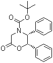 tert-Butyl (2S,3R)-(+)-6-oxo-2,3-diphenyl-4-morpholinecarboxylate molecular structure (CAS 112741-50-1)