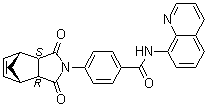 rel-4-[(3aR,4S,7R,7aS)-1,3,3a,4,7,7a-六氢-1,3-二氧代-4,7-甲桥-2H-异吲哚-2-基]-N-8-喹啉基苯甲酰胺分子结构 (CAS 1127442-82-3)