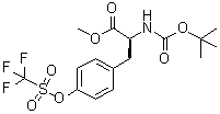 N-tert-Butoxycarbonyl-O-trifluoromethanesulfonyl-L-tyrosine methyl ester molecular structure (CAS 112766-18-4)