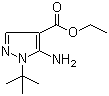结构式 CAS# 112779-14-3, 5-氨基-1-叔丁基-1H-吡唑-4-羧酸乙酯