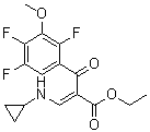 结构式 CAS# 112811-70-8, 2-(2,4,5-三氟-3-甲氧基苯甲酰基)-3-环丙基氨基丙烯酸乙酯