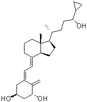 (1alpha,3beta,5Z,7E,24R)-24-Cyclopropyl-9,10-secochola-5,7,10(19)-triene-1,3,24-triol molecular structure (CAS 112828-09-8)