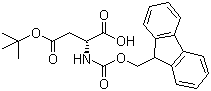 N-芴甲氧羰基-D-天冬氨酸-4-叔丁酯分子结构 (CAS 112883-39-3)