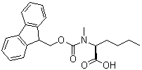 N-[芴甲氧羰基]-N-甲基-L-正亮氨酸分子结构 (CAS 112883-42-8)