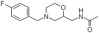 2-Acetylamidomethyl-4-(4-fluorobenzyl)morpholine molecular structure (CAS 112913-94-7)