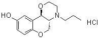 反式-3,4,4a,10b-四氢-4-丙基-2H,5H-[1]苯并吡喃并[4,3-b]-1,4-恶嗪-9-醇盐酸盐分子结构 (CAS 112960-16-4)