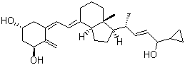 structure of CAS# 112965-21-6, Calcipotriene;(1S,3S,5Z)-5-[(2E)-2-[(1R,3aR,7aR)-1-[(E,2S)-5-Cyclopropyl-5-hydroxy-pent-3-en-2-yl]-7a-methyl-2,3,3a,5,6,7-hexahydro-1H-inden-4-ylidene]ethylidene]-4-methylidene-cyclohexane-1,3-diol