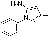 结构式 CAS# 1131-18-6, 5-氨基-3-甲基-1-苯基吡唑