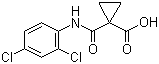 structure of CAS# 113136-77-9, Cyclanilide;1-[(2,4-Dichlorophenyl)aminocarbonyl]-1-cyclopropanecarboxylic acid