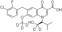 Elvitegravir-d<sub>5</sub> molecular structure (CAS 1131640-69-1)