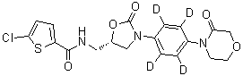 5-Chloro-N-[[(5S)-2-oxo-3-[4-(3-oxo-4-morpholinyl)phenyl-2,3,5,6-d<sub>4</sub>]-5-oxazolidinyl]methyl]-2-thiophenecarboxamide molecular structure (CAS 1132681-38-9)