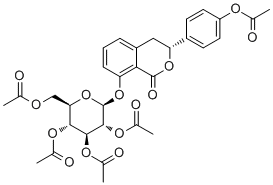 (3R)-Hydrangenol 8-O-glucoside pentaacetate molecular structure (CAS 113270-98-7)
