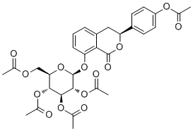 (3S)-绣球酚 8-O-葡萄糖甙五乙酸酯分子结构 (CAS 113270-99-8)