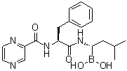 B-[(1S)-3-Methyl-1-[[(2S)-1-oxo-3-phenyl-2-[(2-pyrazinylcarbonyl)amino]propyl]amino]butyl]boronic acid molecular structure (CAS 1132709-14-8)