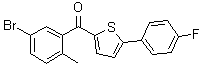 structure of CAS# 1132832-75-7, 2-(5-Bromo-2-methylbenzoyl)-5-(4-fluorophenyl)thiophene