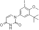 1-(3-tert-Butyl-5-iodo-4-methoxyphenyl)pyrimidine-2,4(1H,3H)-dione molecular structure (CAS 1132940-53-4)