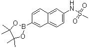 结构式 CAS# 1132940-88-5, N-[6-(4,4,5,5-四甲基-1,3,2-二氧硼杂环戊烷-2-基)萘-2-基]甲烷磺酰胺