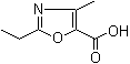 2-Ethyl-4-methyloxazole-5-carboxylic acid molecular structure (CAS 113366-51-1)