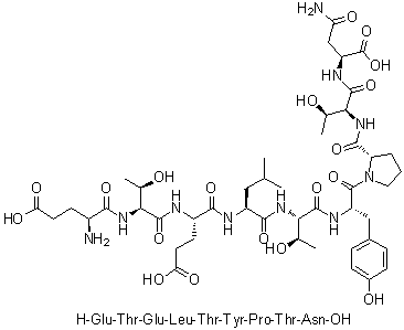 L-alpha-Glutamyl-L-threonyl-L-alpha-glutamyl-L-leucyl-L-threonyl-L-tyrosyl-L-prolyl-L-threonyl-L-asparagine molecular structure (CAS 1133963-06-0)