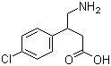 structure of CAS# 1134-47-0, Baclofen;beta-(Aminomethyl)-4-chlorobenzenepropanoic acid; Lioresal