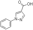 1-Phenyl-1H-pyrazole-4-carboxylic acid molecular structure (CAS 1134-50-5)
