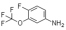 结构式 CAS# 113421-98-0, 4-氟-3-(三氟甲氧基)苯胺