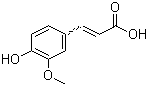 4-Hydroxy-3-methoxycinnamic acid molecular structure (CAS 1135-24-6)