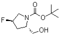 (2S,4R)-4-Fluoro-2-hydroxymethyl-pyrrolidine-1-carboxylic acid tert-butyl ester molecular structure (CAS 1138324-48-7)