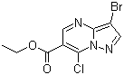 structure of CAS# 1138513-35-5, Ethyl 3-bromo-7-chloropyrazolo[1,5-a]pyrimidine-6-carboxylate