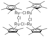 Chloro(pentamethylcyclopentadienyl)ruthenium(II) tetramer molecular structure (CAS 113860-07-4)