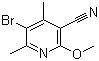 5-Bromo-2-methoxy-4,6-dimethylnicotinonitrile molecular structure (CAS 113893-02-0)