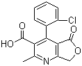 4-(2-Chlorophenyl)-5,7-dihydro-2-methyl-5-oxo-furo[3,4-b]pyridine-3-carboxylic acid molecular structure (CAS 113994-39-1)