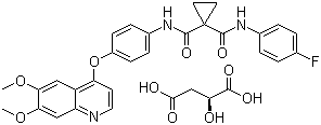 Cabozantinib (S)-苹果酸盐分子结构 (CAS 1140909-48-3)