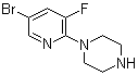 1-(5-Bromo-3-fluoro-2-pyridinyl)piperazine molecular structure (CAS 1141669-85-3)